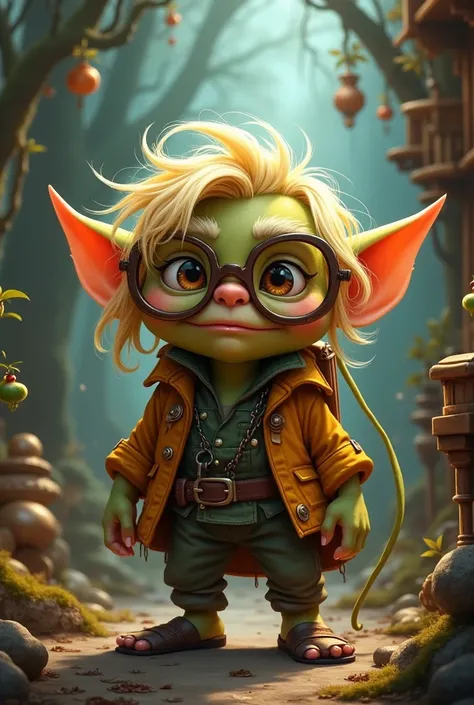 Goblin
 with long blond hair and glasses 