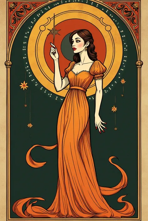 surprise in art nouveau style