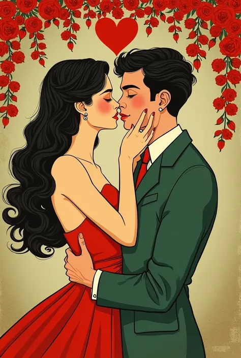 surprise in art nouveau style picturing love weekend