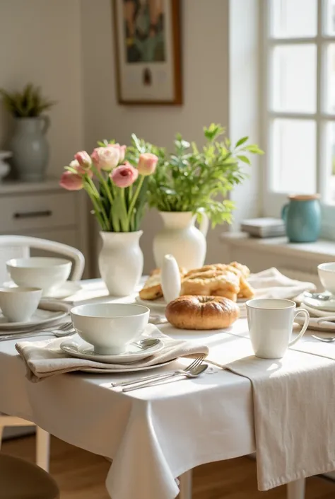 Set table for breakfast