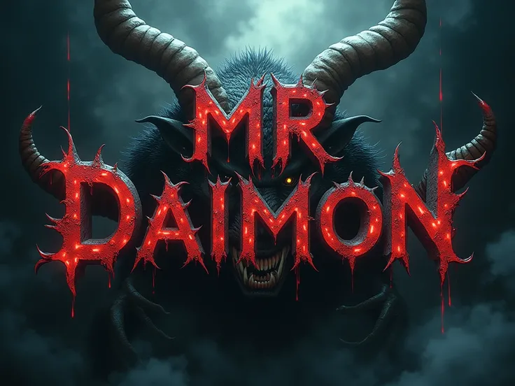 CUSTOM BACKGROUND FOR TWITCH WITH THE WORD MR DAIMON ANIMALISTIC