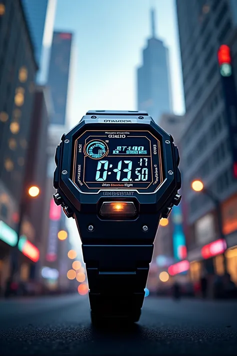 Design a watch advertising poster called the Victory Watch from the Casio brand, 95 cm long and 150 cm wide