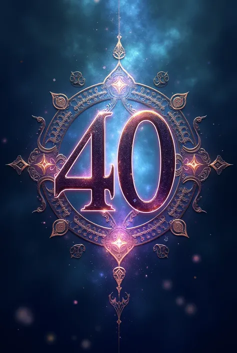 create a number "40" logo with a magic theme 