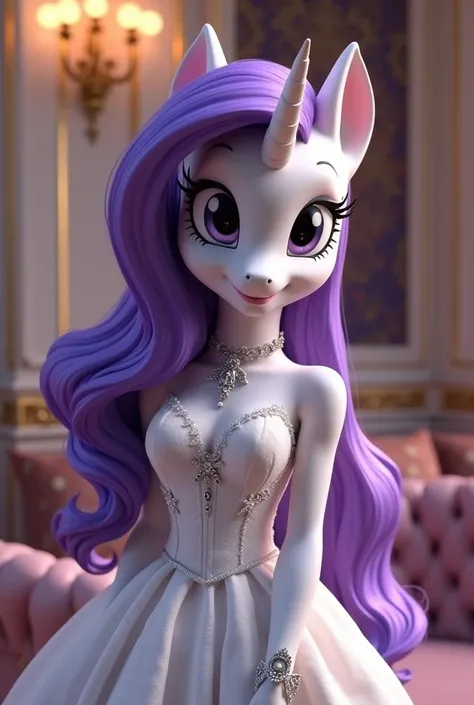 Ultra realistic , My little pony character, rarity