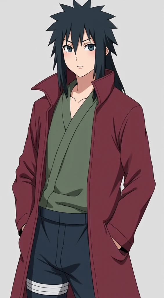 Make a male version of the character Kurenai Yuhi from Naruto, preserving the characteristics, clothes, hair, appearance without losing the original basis of the character Kurenai Yuhi But transforming into a man