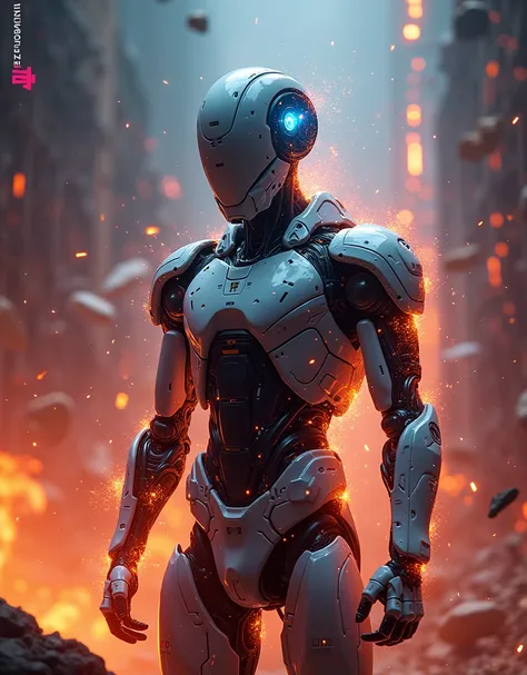 cyborg, splashes lights effects, fire sparks, dust effects, vibrant effects, visual effects graphics, image CGI art, with writing text PEC CONGRATS 14K MEMBERS on hologram picture upwards photo, realistic, UHD 8K, detailed photo, perfect image, detailed te...