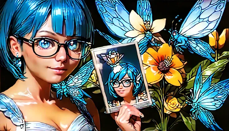 ( best quality,8K quality),( ultra high resolution,photo realistic:1.8),(super detailed,incredibly, detailed background),( RAW photos :1.2), (Super realistic:1.8),(master peace1.21), ((( One Fairy Girl ))),(((Detailed Eyes))),(((Glasses,Glasses,Glasses))),...