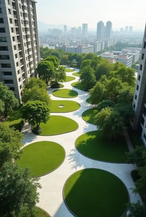 of a park at the top of a terrace, which is very large and on one side there is a smaller 20-story building. The park must have a rens play area, an exhibition area and a recreation area. Pasiba, the designs of the paths must generate a walk throughout the...