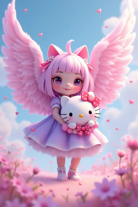 Angel rose (stitch) et hello kitty ensemble