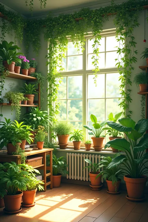 Background plants and home