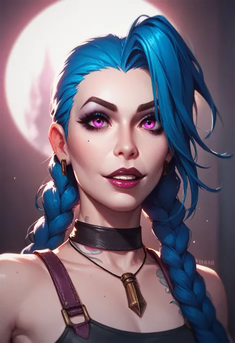 Realistic image of Jinx from league of legends arcane 