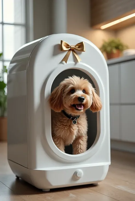 New device for dogs is a great invention since it bathes dogs and dries them and makes them beautiful practical changes for you can have it in your house and the bow is very nice and striking