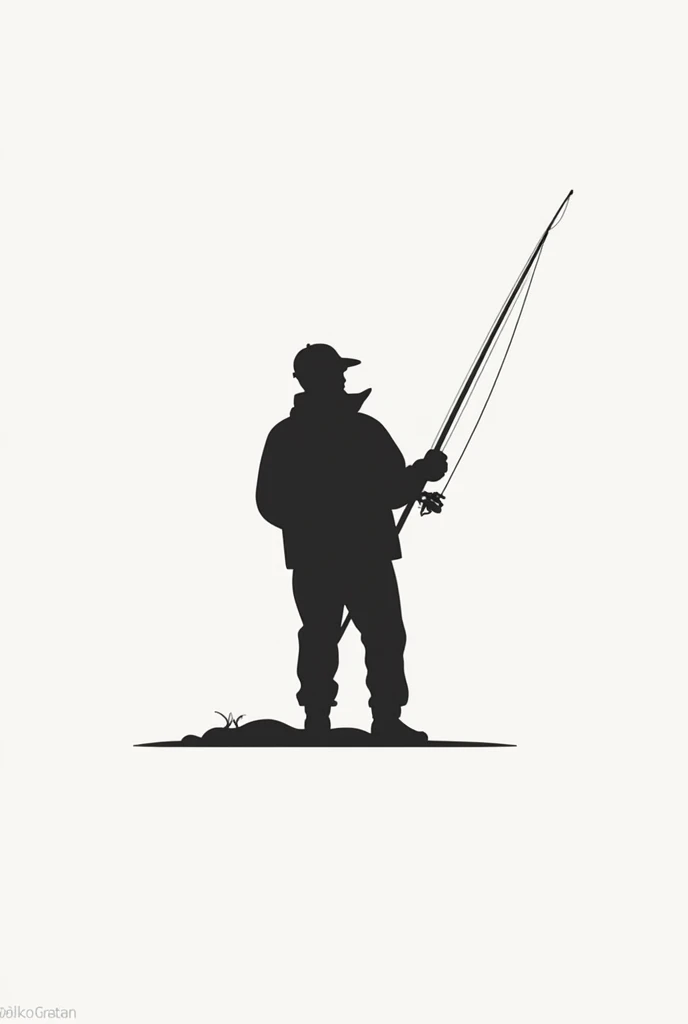 Fishing logo black and white