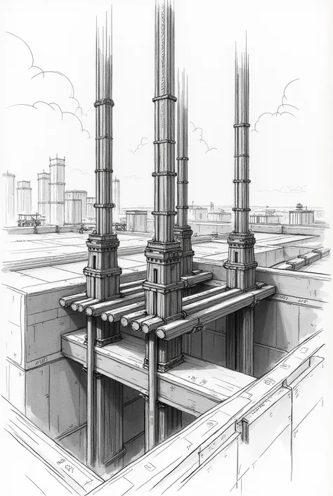 Sketch of the principle of shoring (building ) 