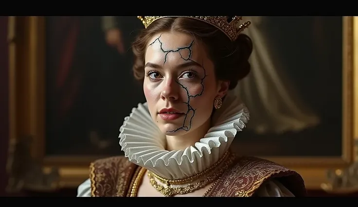 **Thumbnail Script for Video on Queen Elizabeth Is Beauty Regimen**  

**Scene Description:**  
1. **Background Visuals:** A regal yet foreboding atmosphere, featuring a prominent portrait of Queen Elizabeth I.  
2. **Main Text Overlay:** "The Lethal Pursu...