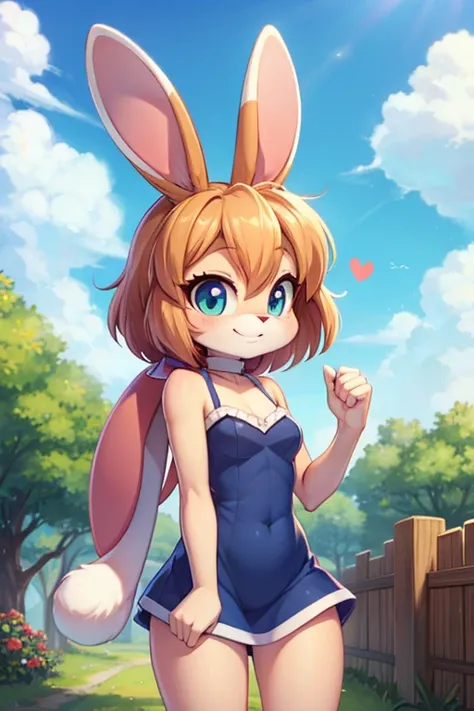 Female furry sara rabbit tiny toons adventure style 