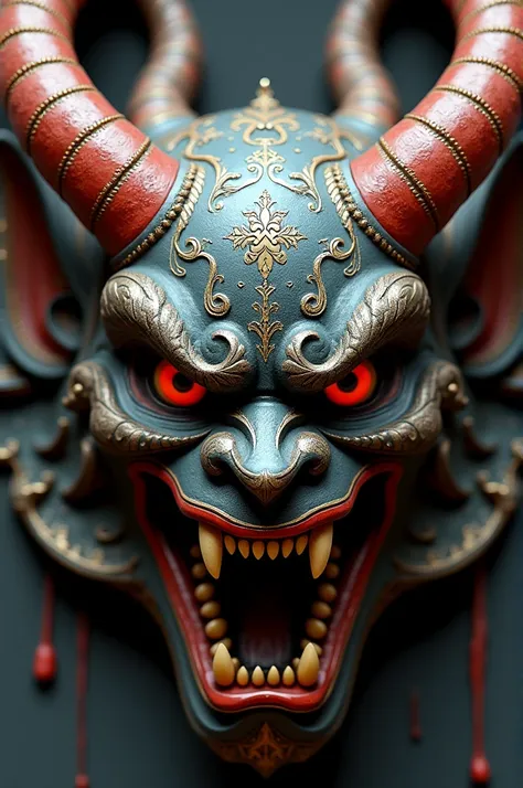 Create a Japanese demon mask
