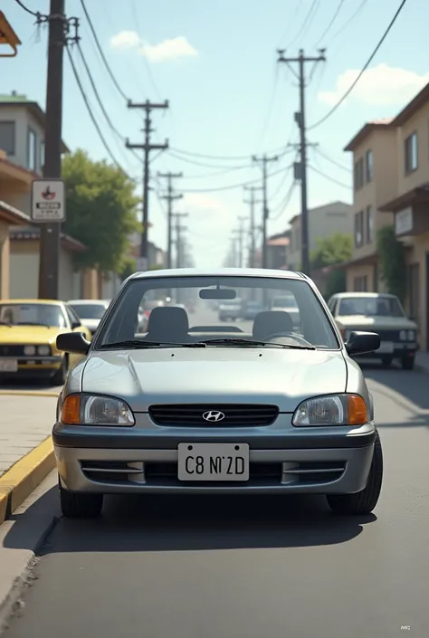 1997 model bir hyundai accent çiz