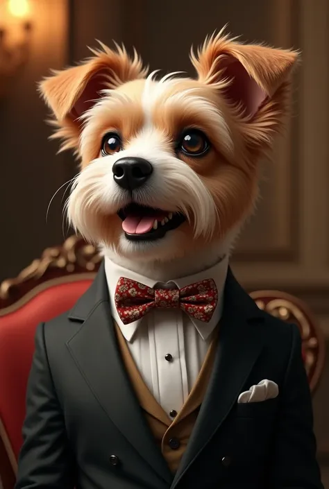 Patron dog on a bow tie