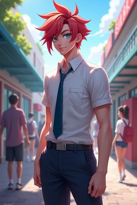 Mobile Legends Bang Bang Claude in school uniform.