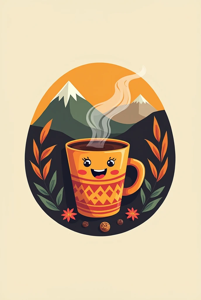 Give me a logo for a coffee shop with a theme of Huancayo Peru
