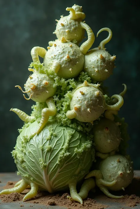 Trunched cabbage ,  Mantega cabbage and cauliflower 