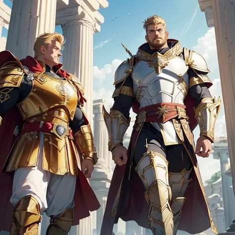 Masterpiece, HD, High Resolution, High Quality, Best Quality, Super Detailed. Solo character alone. Science fantasy art. “Warhammer 40K aesthetic”.
{{(A 1000-years-old roman-emperor-demigod warrior-paladin:(appearance: shorter-blonde-hair. White-laurels on...