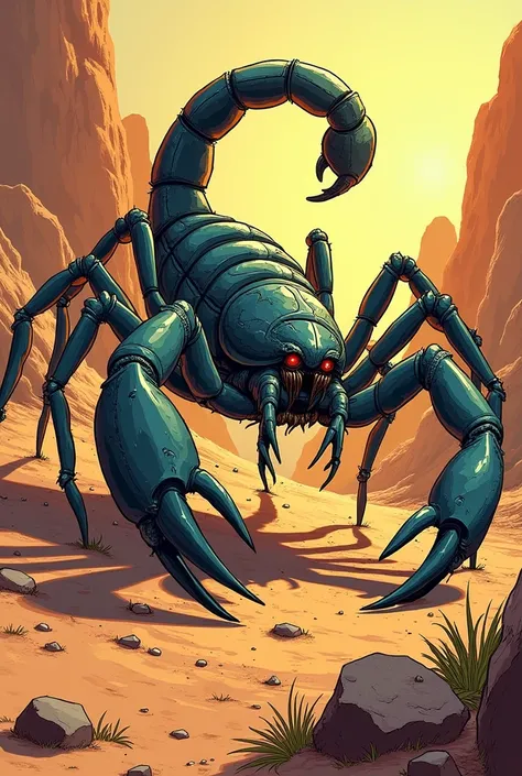 Make a cover for a comic about a spider and a Scorpion 