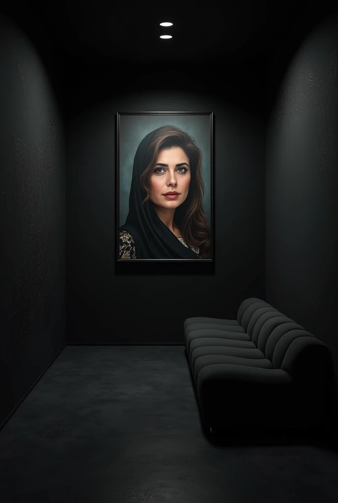 Black wall Room interior and unique styl with mariyam nawaz picture 