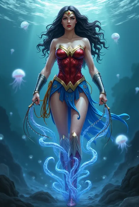 Wonder Woman and Jellyfish merge