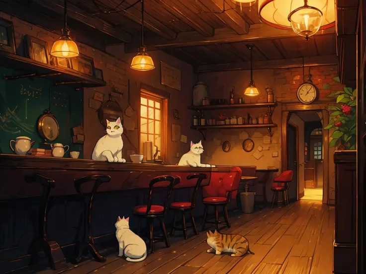 cats in cafe 