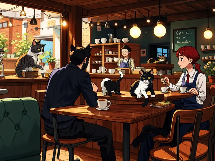 cats in cafe 