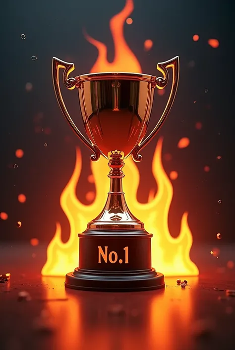  Club Emblem , No.1,  baseball trophy , Top quality,  high resolution, Three-dimensional, Middistance , 3d,  Team Name No1 ,  border realistic flame, Big text ,  winning trophy 