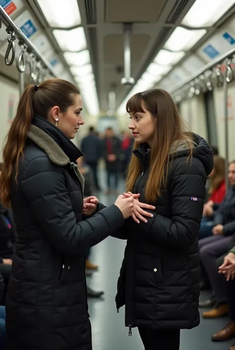 You have several images of girls being harassed in the subway and being touched