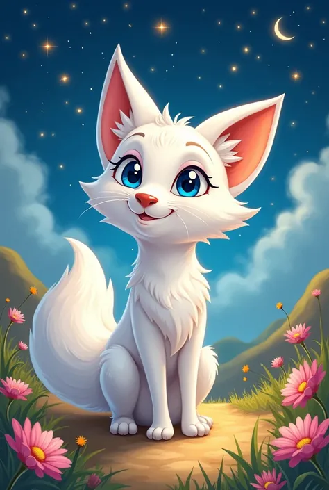 Make a Disney cover with a white fox and with its logo entitled Gabo the Furro
