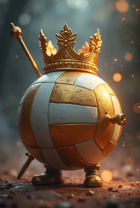 volleyball ball, Crown and sword