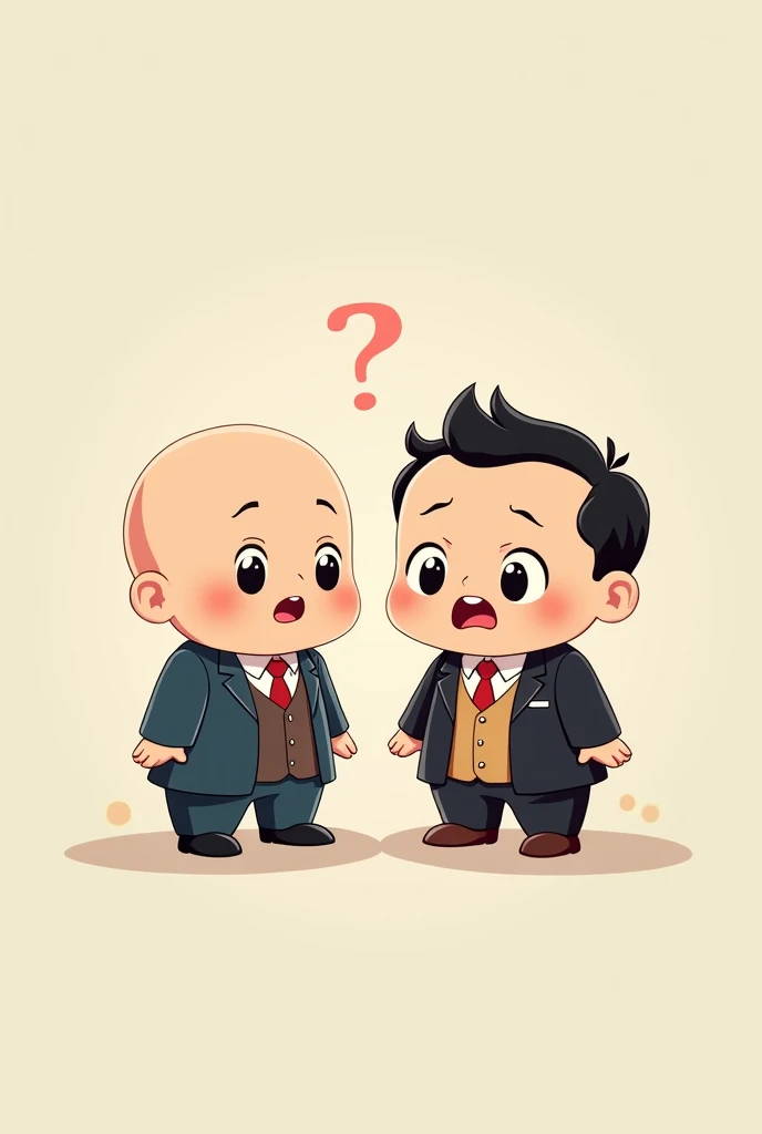 2 gentlemen , One bald and the other Chinese looking worried in Chibi