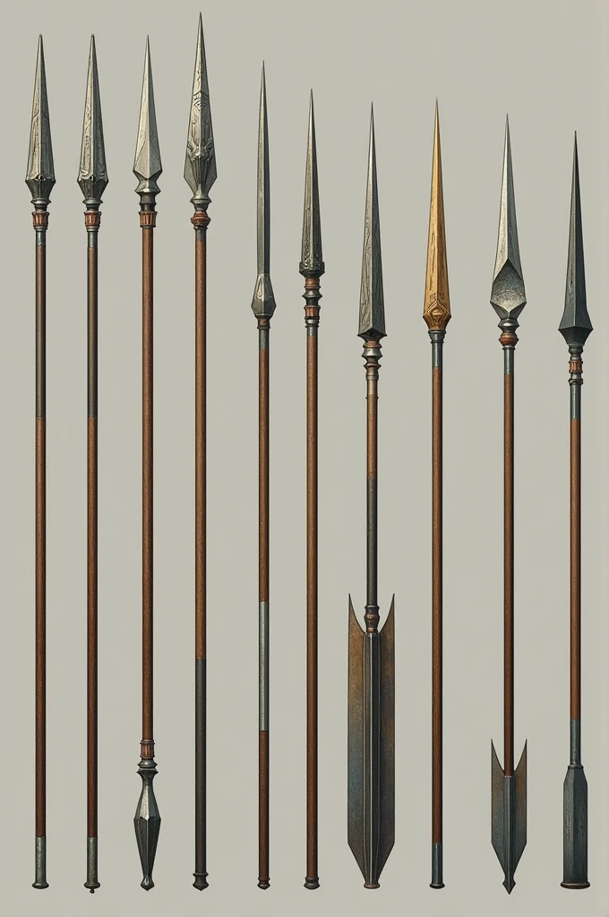 All the designs that the javelin has had from ancient times to the present