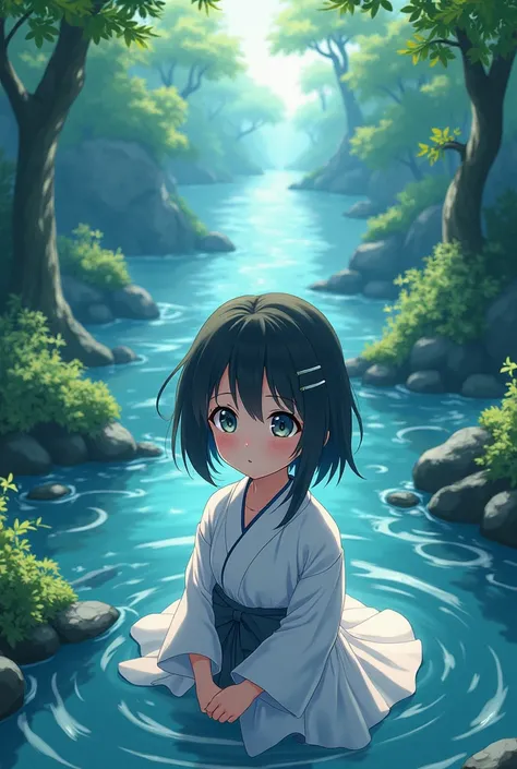 Japanese anime girl wallpaper immersive background, 4k quality, deep and touching images