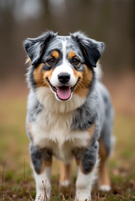 Australian Shepherd Bulldog Cross Dog