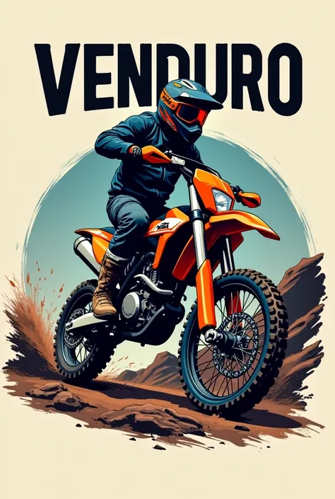 I want to create an enduro club logo ıts name VENDURO,BİKE İS ON THE PİCTURE 2T KTM