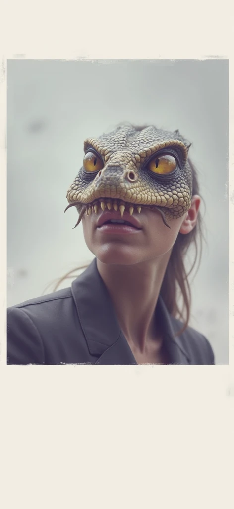 Transform my portrait into an evolved reptilian being