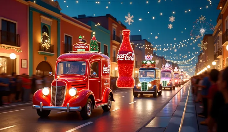  Coca-Cola Christmas Parade, allegorical cars , in Mexico  