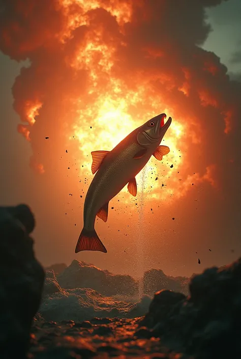 trout in nuclear explosion 