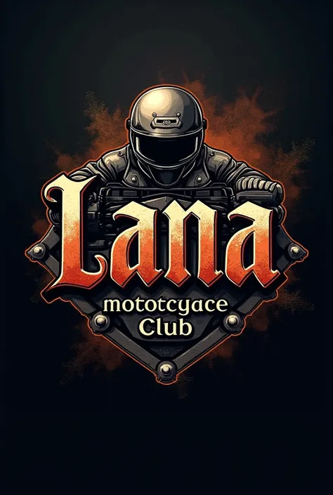 Motoclube logo capacete name lana
