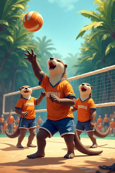 An image for a volleyball team called Pteronura Ariranha Voleibol. 