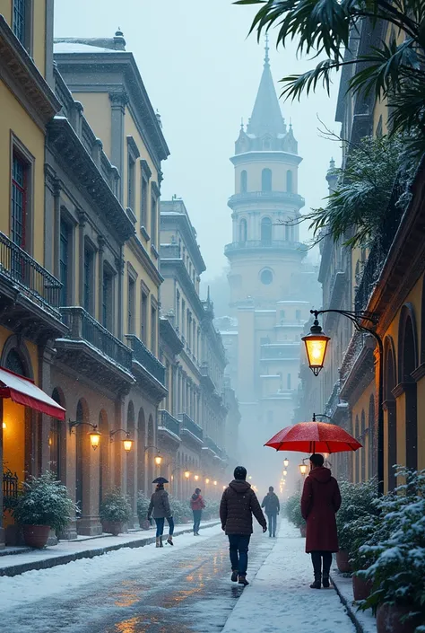 Snowfall in Caracas