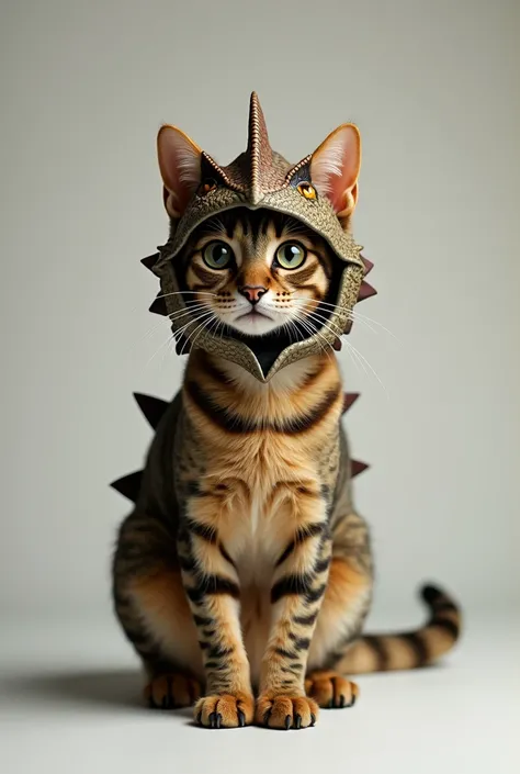 Cat in dinosaur costume