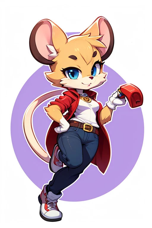 Female furry mouse tiny toons adventure style 