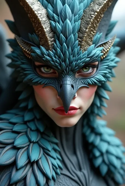 ( Best Quality ,8K,highres, masterpiece :1.2),  full coat, (realistic,photorealistic,photo-realistic:1.37), 1 Beautiful female harpy, Greek mythology, evil eyes, iridescent 